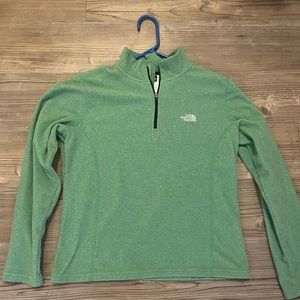 NORTH FACE PULLOVER FLEEZE GREEN WOMEN’S SIZE M